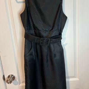 Little Black Belted Dress WITH POCKETS